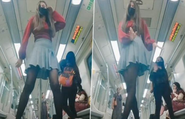 WATCH: Delhi woman dances to Punjabi song Viral Metro Video